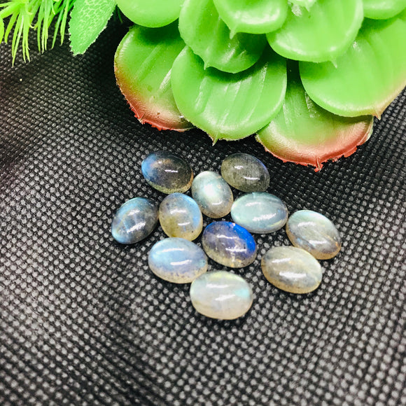 Labradorite Oval 9X12 MM  Cabs. Natural Blue Fire Cabs , Gemstone cabs pack of 6 pc , Gemstone cabs