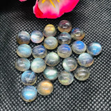8MM Labradorite Round Cabs. Natural Blue Fire Cabs , Gemstone cabs pack of 6 pc , Gemstone cabs