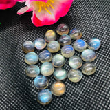 8MM Labradorite Round Cabs. Natural Blue Fire Cabs , Gemstone cabs pack of 6 pc , Gemstone cabs