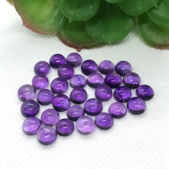 6MM Natural Amethyst Cabs , Pack of 8 Pieces , Top Quality Cabochons , African Amethyst cabochon