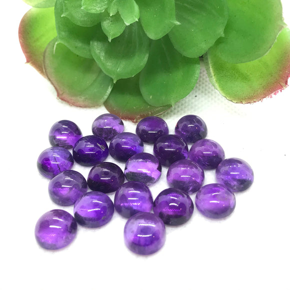 10MM Natural Amethyst Cabs , Pack of 4 Pieces , Top Quality Cabochons , African Amethyst cabochon