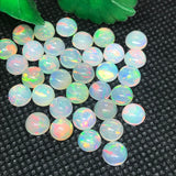 6MM Ethiopian Opal 5 Pcs Code #03- AAA Quality (3A Grade) Opal Cabochon - Ethiopian Opal Round Cabochon