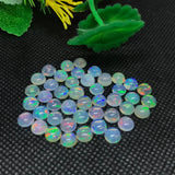 6MM Ethiopian Opal 2 Pcs Code #02- AAA Quality (3A Grade) Opal Cabochon - Ethiopian Opal Round Cabochon . Transparent quality