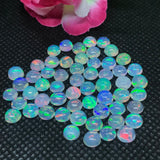 5MM Ethiopian Opal Round Pack 6 Pcs-Code #04- AAA Quality (3A Grade) Opal Cabochon - Ethiopian Opal Round Cabochon