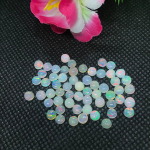 4MM Ethiopian Opal Pack 16 Pcs-Code #05- AAA Quality (3A Grade) Opal Cabochon - Ethiopian Opal Round Cabochon- Opal Cabochon