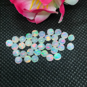 4MM Ethiopian Opal Round Pack 8 Pcs-Code #04- AAA Quality (3A Grade) Opal Cabochon - Natural Ethiopian Opal Round Cabochon