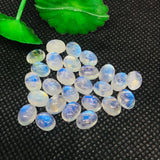 6X8MM Oval Rainbow Moonstone Smooth Cabs, Pack of 6 Pc. Good Quality Cabochons . Blue Flash Moonstone Oval Cabochon