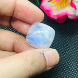 Moonstone Cabochon 19X18 MM Natural Cabs  Blue Flash Code P#101 Natural Rainbow Moonstone Cabochon Weight 5.5-gm AAA . Moonstone Cabs