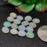 Ethiopian Opal Cabs 7X9 mm size Pack of 2 Pieces -Code #E-16- AA Quality (2A Grade) Opal Cabochon - Ethiopian Opal Oval Cabochon