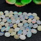 Ethiopian Opal  6x8 mm size Cabs Pack of 2 Pieces -Code #05- AA+ Quality (AA+ Grade) Opal Cabochon - Ethiopian Opal Oval Cabochon