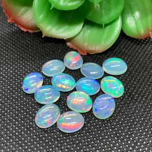 Ethiopian Opal 8X10 mm size Cabs Pack of 1 Pieces -Code #02- AAA Quality (AAA Grade) Opal Cabochon - Ethiopian Opal Oval Cabochon