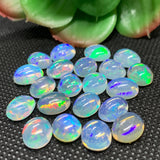 Ethiopian Opal 8X10 mm size Cabs Pack of 1 Pieces -Code #04- AAA Quality (AAA Grade) Opal Cabochon - Ethiopian Opal Oval Cabochon