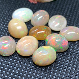 Ethiopian Opal 8X10 mm size Cabs Pack of 2 Pieces -Code #08- AA Quality (AA Grade) Opal Cabochon - Ethiopian Opal Oval Cabochon Brown