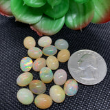 Ethiopian Opal 8X10 mm size Cabs Pack of 2 Pieces -Code #06- AA Quality (AA Grade) Opal Cabochon - Ethiopian Opal Oval Cabochon