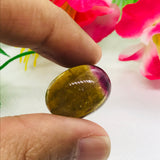 Bi-Color Tourmaline Cabochon , Size 20X15 MM , weight 21 carat ,Green Tourmaline gemstone loose cabs, code #T 77 , Tourmaline cabs