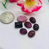 Pink Tourmaline Cabochon , weight 49.50 carat , Tourmaline gemstone loose cabs, code #T 88 , Tourmaline cabs , Pack of 7 Pcs