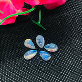 5X7 MM Pear Rainbow Moonstone Smooth Cabs, Pack of 5 Pc. Good Quality Cabochons AAAA Quality . Blue Moonstone