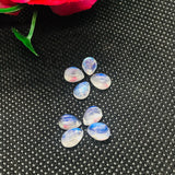 5X7 MM Pear Rainbow Moonstone Smooth Cabs, Pack of 5 Pc. Good Quality Cabochons AAAA Quality . Blue Moonstone