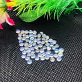 3MM Moonstone Round Rainbow  Cabs, Pack of 10 Pc. Good Quality Cabochons Code AAAA , Moonstone Cabochon