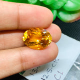 Citrine Faceted Oval Cabochon 18x13 mm size Weight 12.5 Cts  Code # C1 AAA Quality- Natural Citrine Faceted Oval Cabs