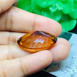 Citrine Faceted Oval Cabochon 30x23 mm size Weight 47 Cts Code # C11 AAA Quality- Natural Citrine Faceted OvalCabs-