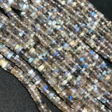 5MM Labradorite Faceted Tyre / wheel Shape  , AAA Quality  faceted beads, length 15 Inch . Blue Flash Labradorite , Faceted Roundel