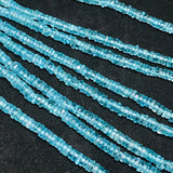 Apatite Wheel shape Beads, 4mm size, 15 Inch Length- AAA Quality- Appetite Roundel Beads , Wheel shape beads. Flat thin slice shape