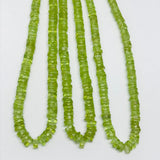 Peridot Wheel shape Beads, Size 5MM , Natural Peridot in AAA Quality , Length 15 Inch . Gemstone  thin slice shape .