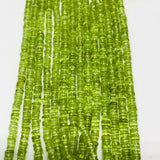 Peridot Wheel shape Beads, Size 5MM , Natural Peridot in AAA Quality , Length 15 Inch . Gemstone thin slice shape .
