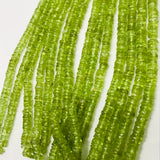 Peridot Wheel shape Beads, Size 5MM , Natural Peridot in AAA Quality , Length 15 Inch . Gemstone  thin slice shape .