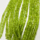 Peridot Wheel shape Beads, Size 5MM , Natural Peridot in AAA Quality , Length 15 Inch . Gemstone thin slice shape .