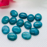 Turquoise Cabs 9X11 MM Oval, Quality AAA-gemstone cabs Pack of 2 pc 100% natural Blue turquoise- Turquoise Oval Cabochon ,Mining from Peru