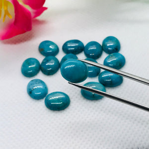 Turquoise  Cabs 9X11 MM Oval, Quality AAA-gemstone cabs Pack of 2 pc 100% natural Blue turquoise- Turquoise Oval Cabochon ,Mining from Peru