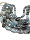 Moss Aquamarine Faceted Nuggets 11-12 x 17-20 mm size Length 17 inch Top Quality AAAA- Moss Aquamarine Beads