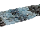 Moss Aquamarine Faceted Nuggets 9x14-17 mm size Faceted tumble shape, Length 17 inch Top Quality AAAA- Moss Aquamarine Beads