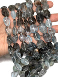 Moss Aquamarine Faceted Nuggets 13-14 x 15-18 mm size Length 17 inch Top Quality AAAA- Moss Aquamarine Beads