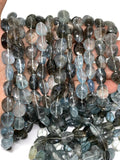Moss Aquamarine Faceted Nuggets 10x13-15 mm size Length 8 inch Top Quality AAAA- Moss Aquamarine Beads