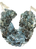 Moss Aquamarine Faceted Nuggets 10x13-15 mm size Length 8 inch Top Quality AAAA- Moss Aquamarine Beads