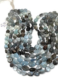 Moss Aquamarine Faceted Nuggets 11-12 x 13-15 mm size Length 8 inch Top Quality AAAA- Moss Aquamarine Beads