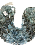 Moss Aquamarine Faceted Nuggets 9-10 x 12-14 mm size Length 17 inch Top Quality AAAA- Moss Aquamarine Beads