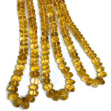 Citrine  Roundel shape,  Size 5-10MM , Natural citrine from Brazil . Citrine Graduated Strand . length 16"