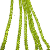 Peridot Roundel Beads, Size 4-6MM , Natural peridot in AAA Quality , Length 16 Inch . Gemstone Graduated Strand.