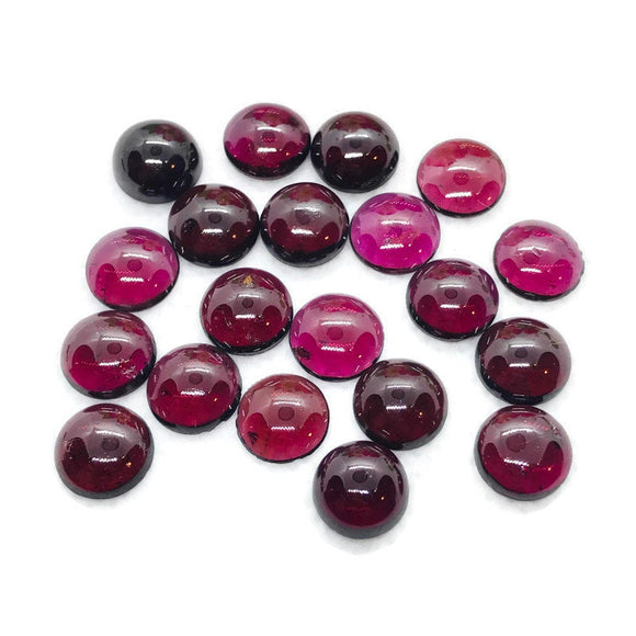 10MM Garnet Round Cabs, Pack of 4 Pc, Good quality Cabochons , natural red garnet , red garnet cabs , Origin India