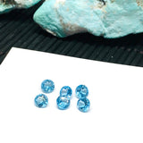 Blue Topaz Round Cut  5 mm - Pack of 2 Pcs  - Swiss Blue Topaz Cut - Loose Stone - Natural Blue Topaz loose stone