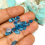 Blue Topaz Oval Cut 5x7 mm - Pack of 2 Pcs - Swiss Blue Topaz Cut - Loose Stone - Natural Blue Topaz loose stone