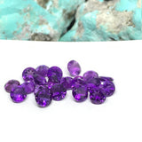 6mm Amethyst Round Cut Pack of 4 pcs- African Amethyst Round Cut Stone - Natural Amethyst Loose Stone