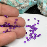 Amethyst Round Cut 3 mm Pack of 10 pcs- African Amethyst Round Cut Stone - Natural Amethyst Loose Stone