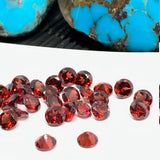 Garnet Round Cut 6mm pack of 6 pcs - Garnet  Cut Cabochon - Garnet Loose Stone - AAA Quality Stones