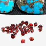 Garnet Round Cut 6mm pack of 6 pcs - Garnet Cut Cabochon - Garnet Loose Stone - AAA Quality Stones