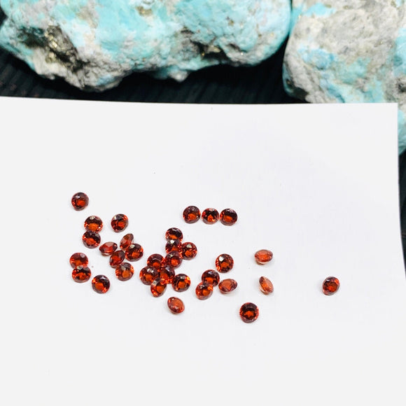 Garnet Round Cut 3 mm pack of 10 pcs - Garnet Cut Cabochon - Garnet Loose Stone - AAA Quality Stones